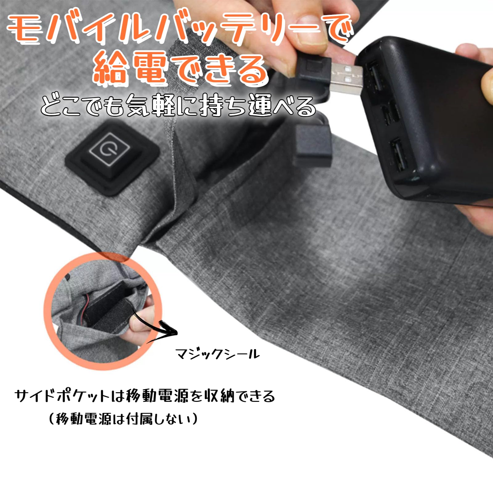 Amazon.co.jp: AIYOI ホットマット usb 3つ折り畳み電気座布団
